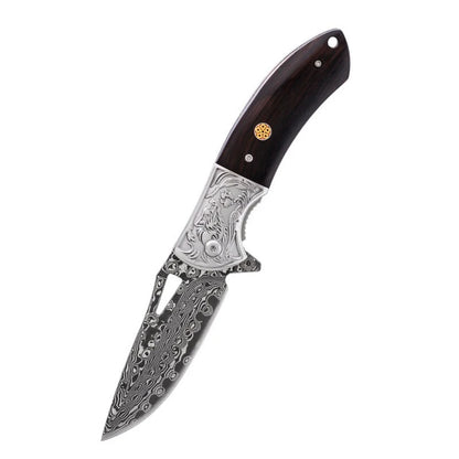 Damascus Steel Folding Knife